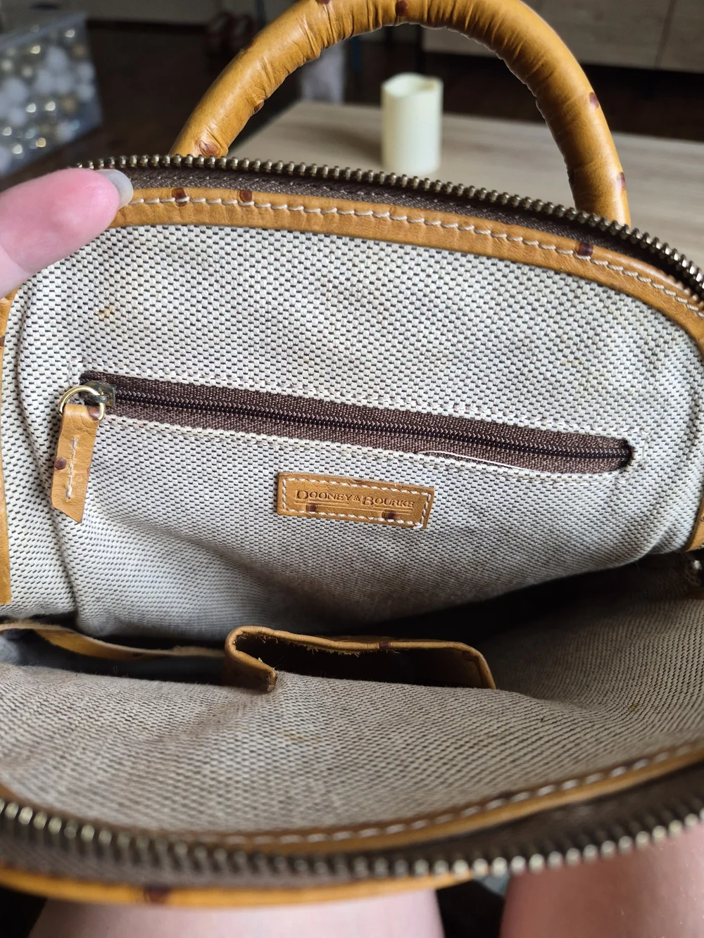 Dooney & Bourke Ostrich Leather Mini Backpack sabartea.com display picture 1